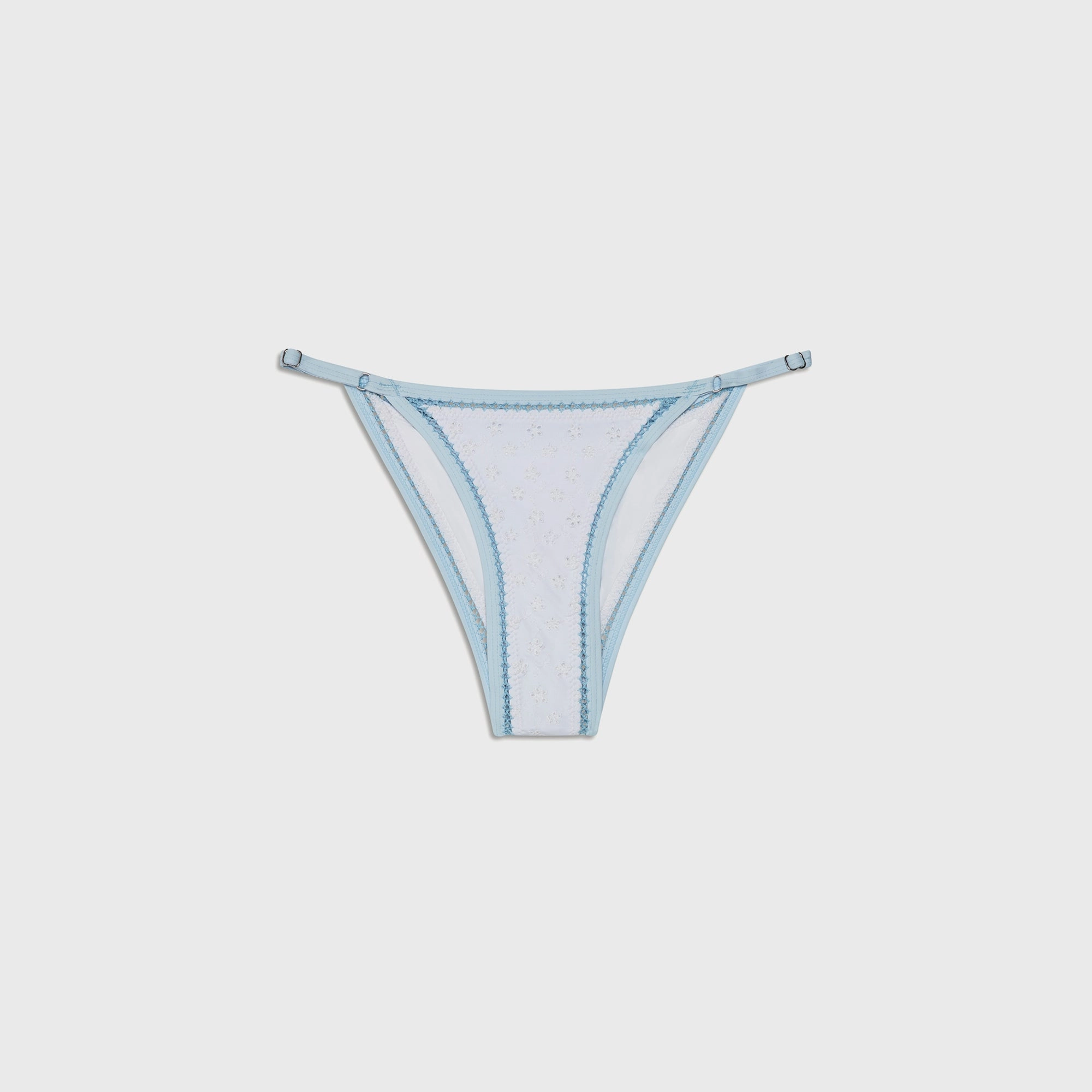 Frankies Bikinis Luna Eyelet Bottom - Spring Cloud Eco Friendly Fabric
