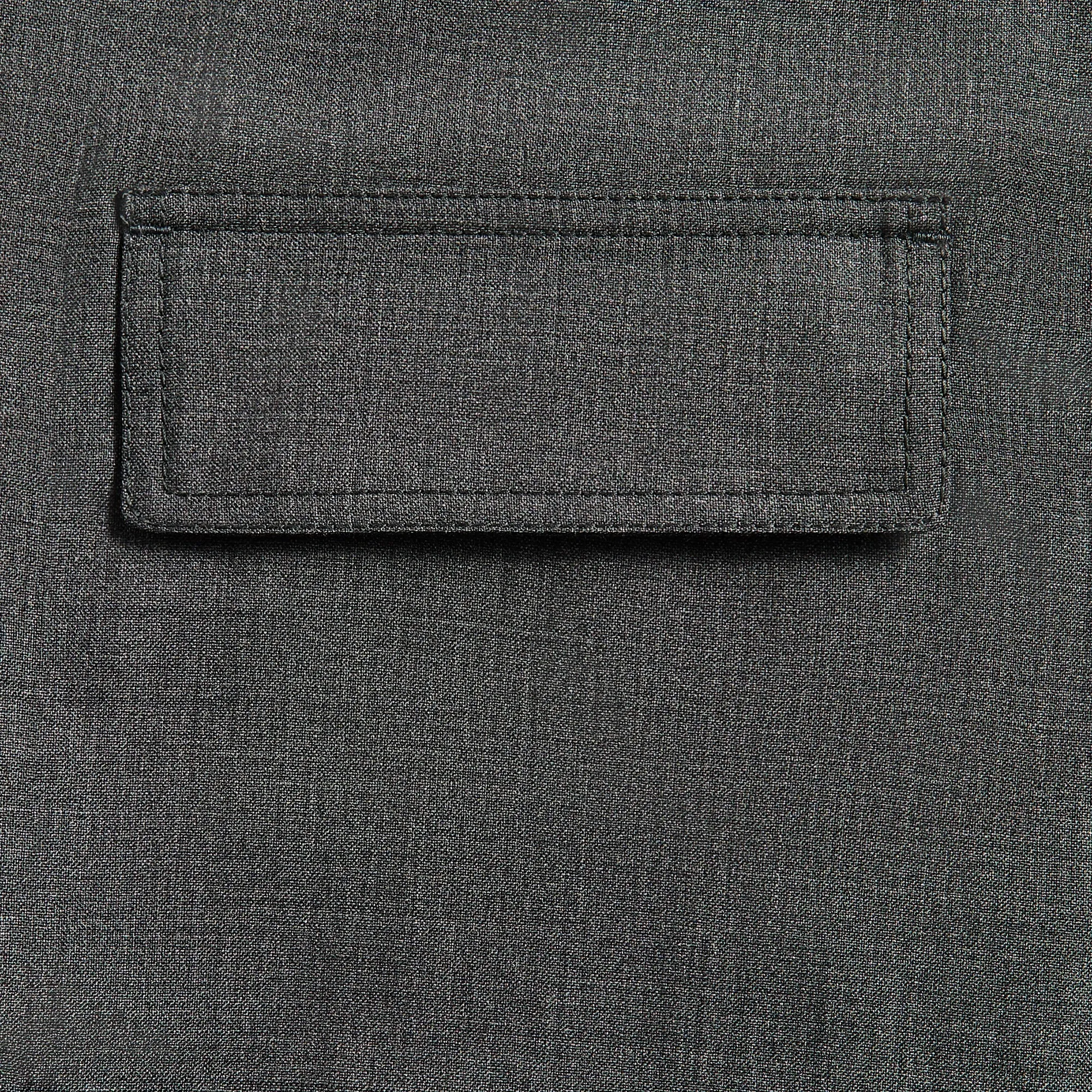 Lemaire Light Tailored Overshirt - Grey Melange Thermoregulating Fabric