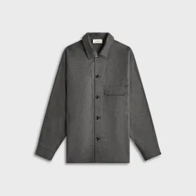 Lemaire Light Tailored Overshirt - Grey Melange Weekend Vibes