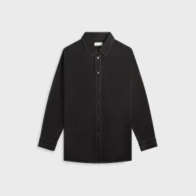 Lemaire Loop Shirt - Black Quick Dry Technology Printed Pattern