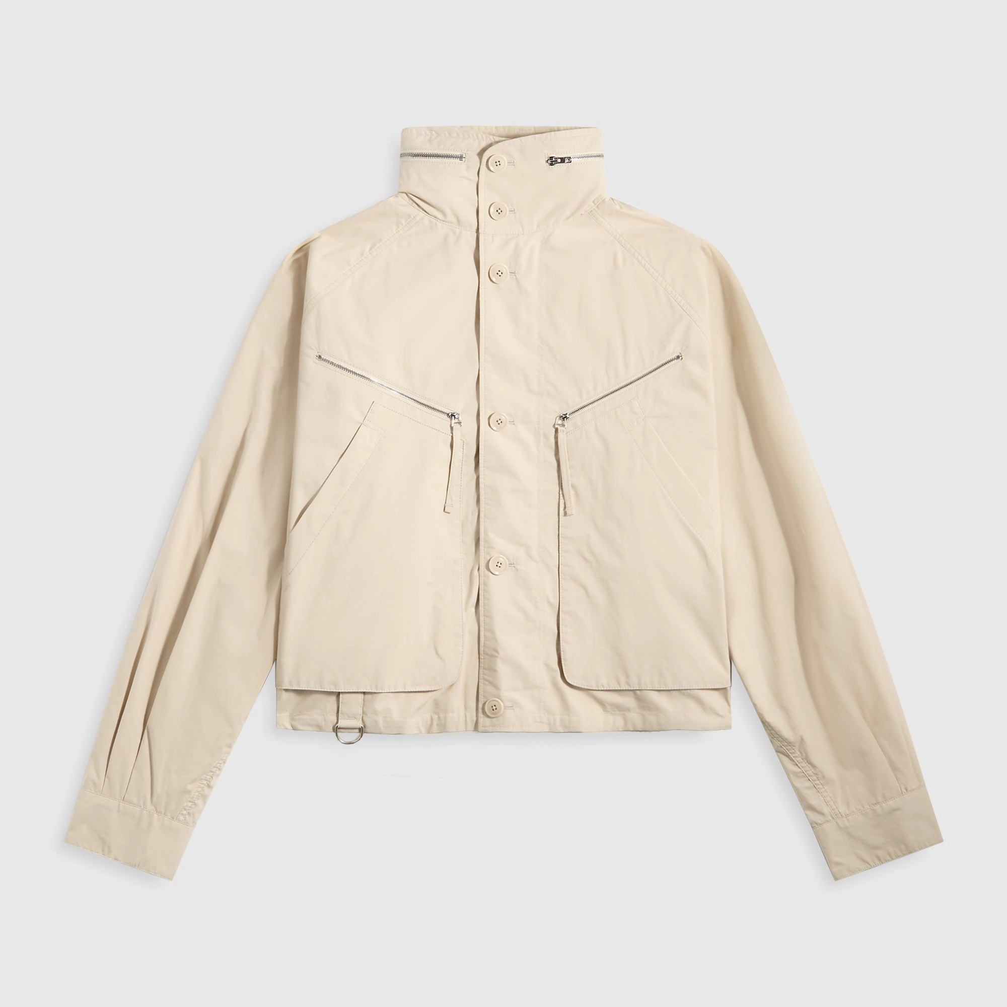 Lemaire Parachute Blouson - Stone Beige Roll up sleeves Subtle Color Tone