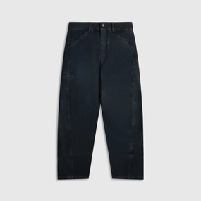 Lemaire Twisted Workwear Pants - Denim Indigo High Rise Design Water resistant coating