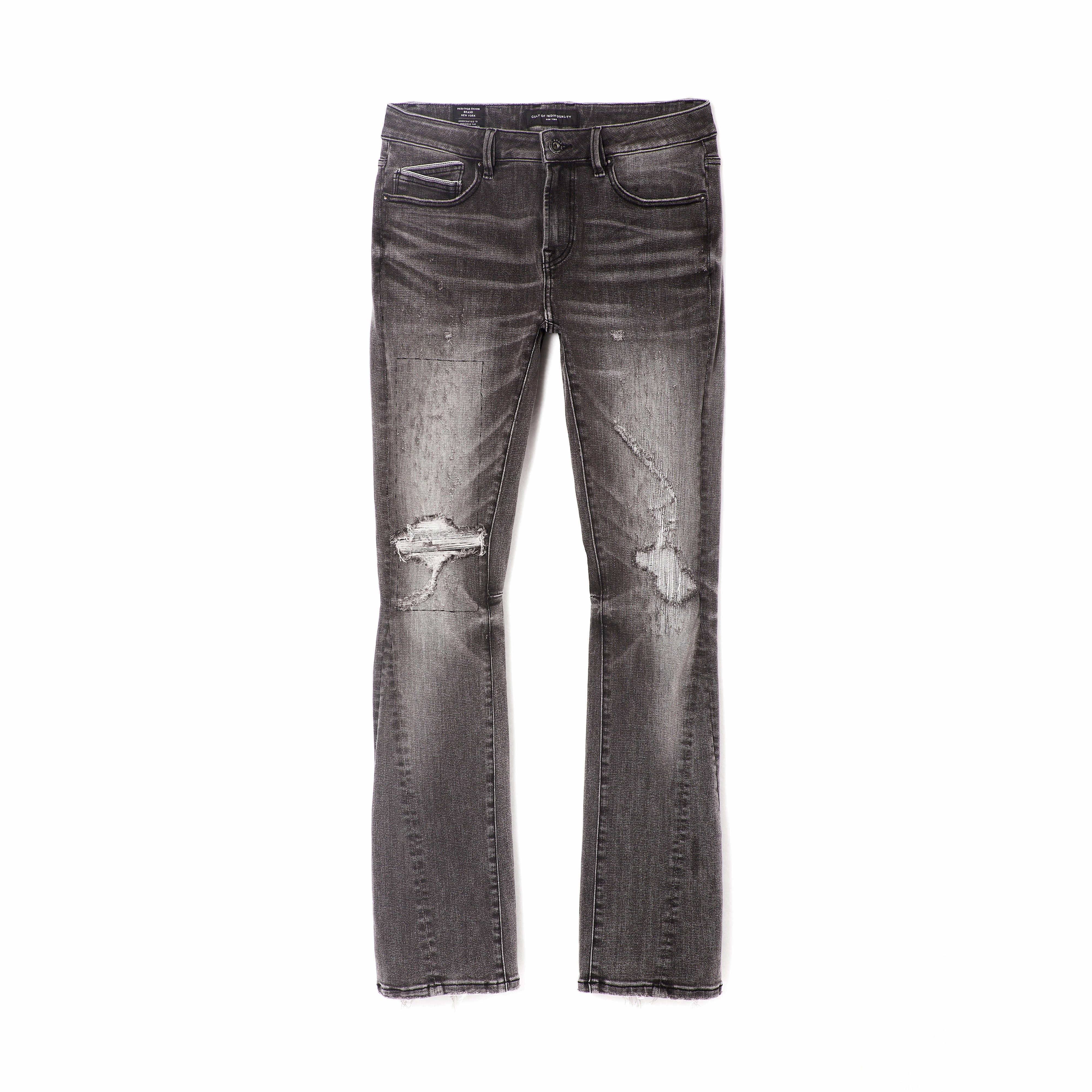 LENNY BOOTCUT IN COAL Stretch Fit Denim Recycled Material