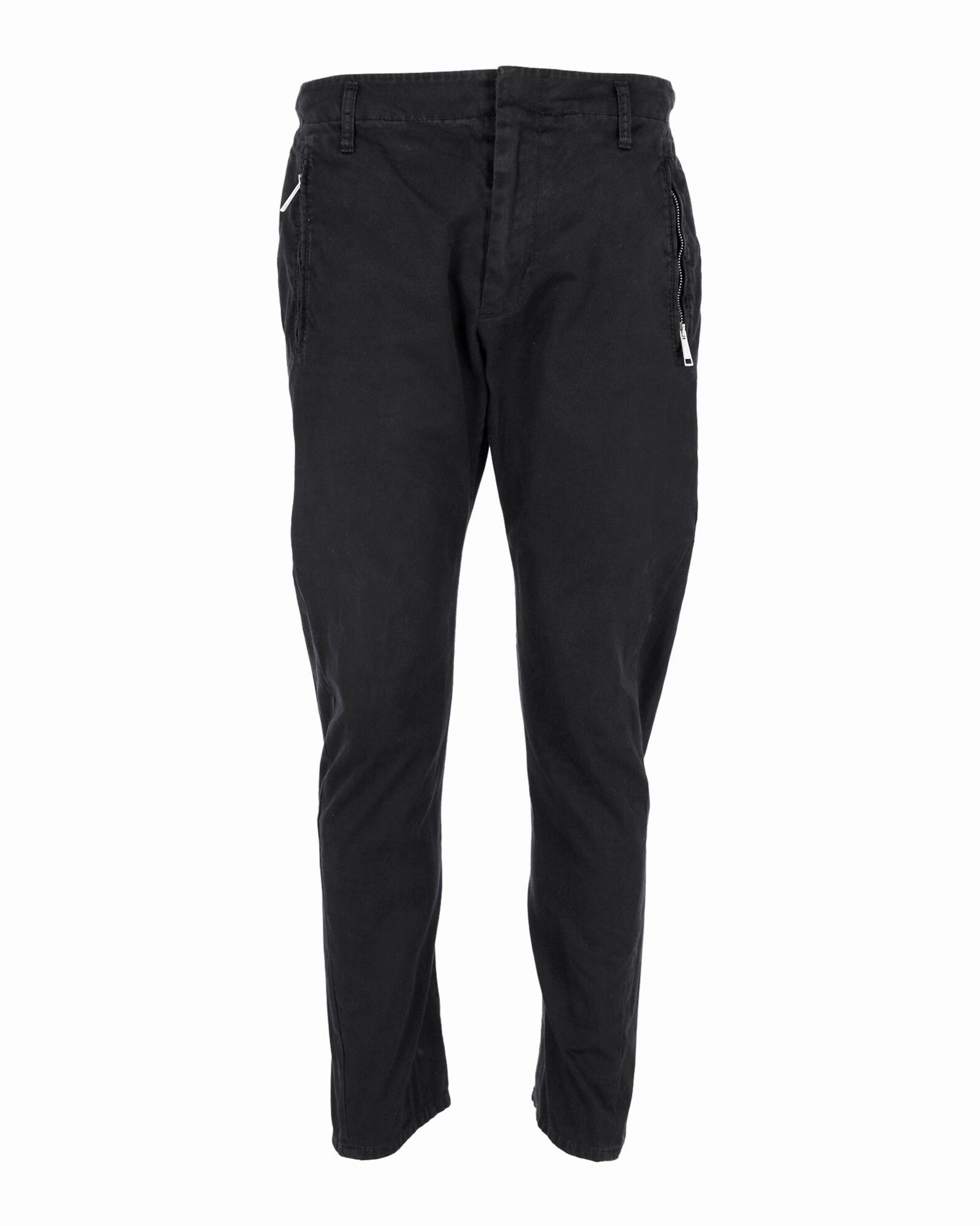 Dsquared2 Zipped Pocket Jeans in Black Cotton Family Style Casual Work Meeting Professional Wear Weekend Warrior