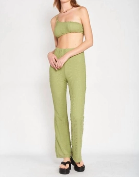 Life Is Beautiful Pant Set In Meadow Green Stretchable Cuffs