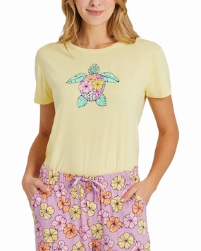 Seamless construction Hidden Stretch Panel Life is Good Lightweight Sleep T-Shirt