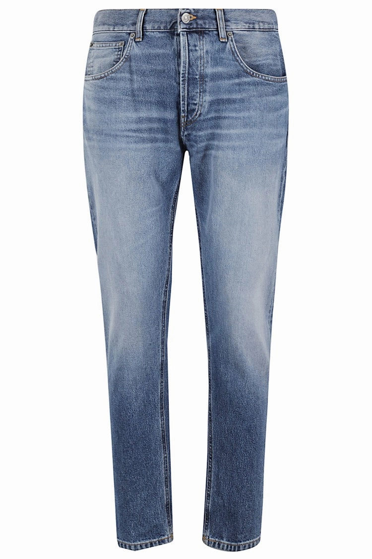 Light Blue Carrot Leg Jeans Low Maintenance Fabric