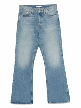 Light Blue Cotton Jeans With Classic Five-Pocket Design Urban Fit