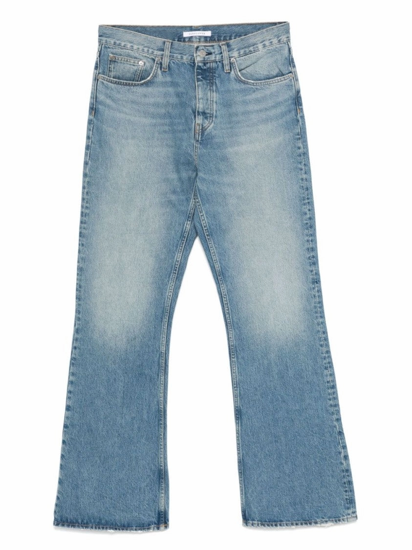 Light Blue Cotton Jeans With Classic Five-Pocket Design Urban Fit