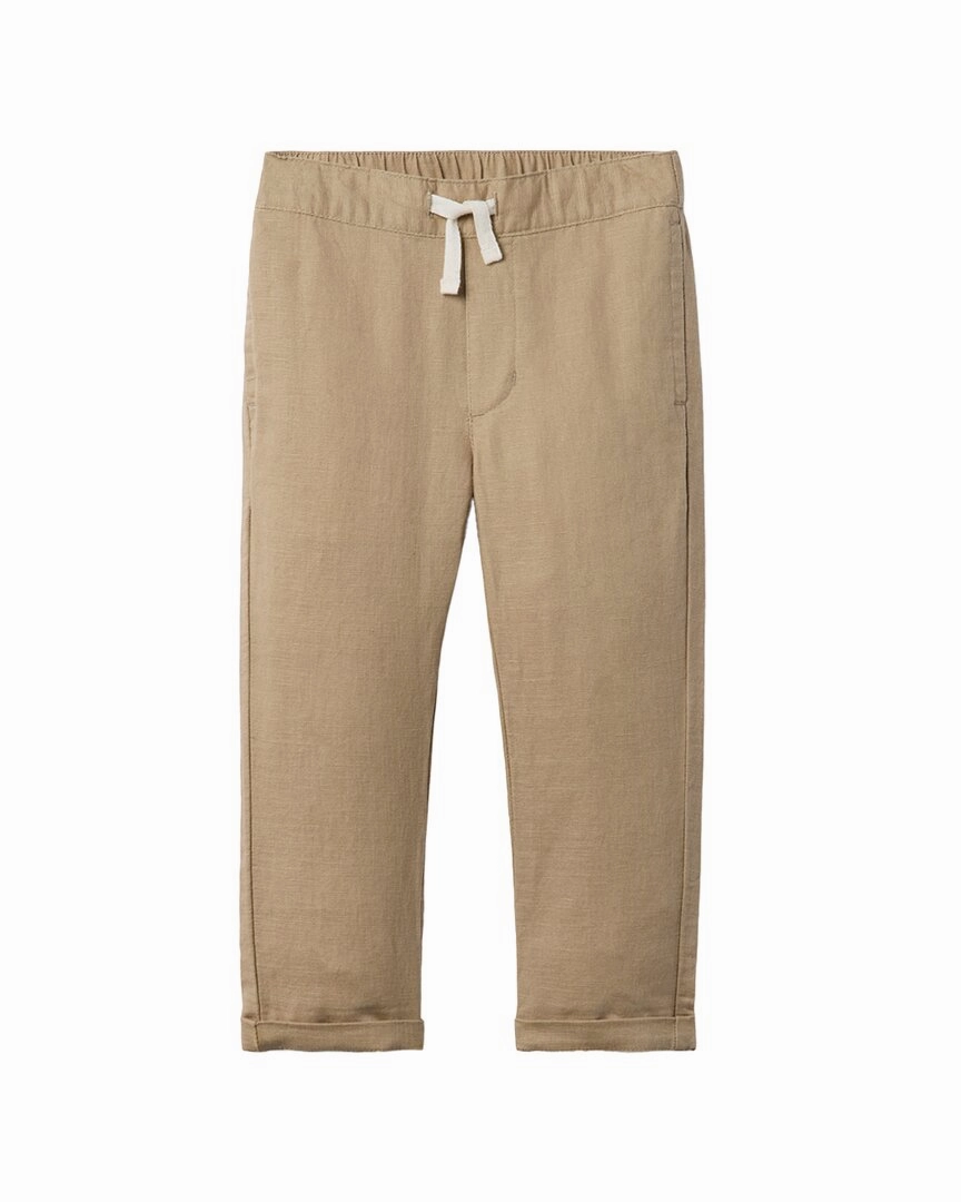 Janie and Jack The Linen-Blend Pull-On Pant Quick Release Buckle ReflectiveTrim