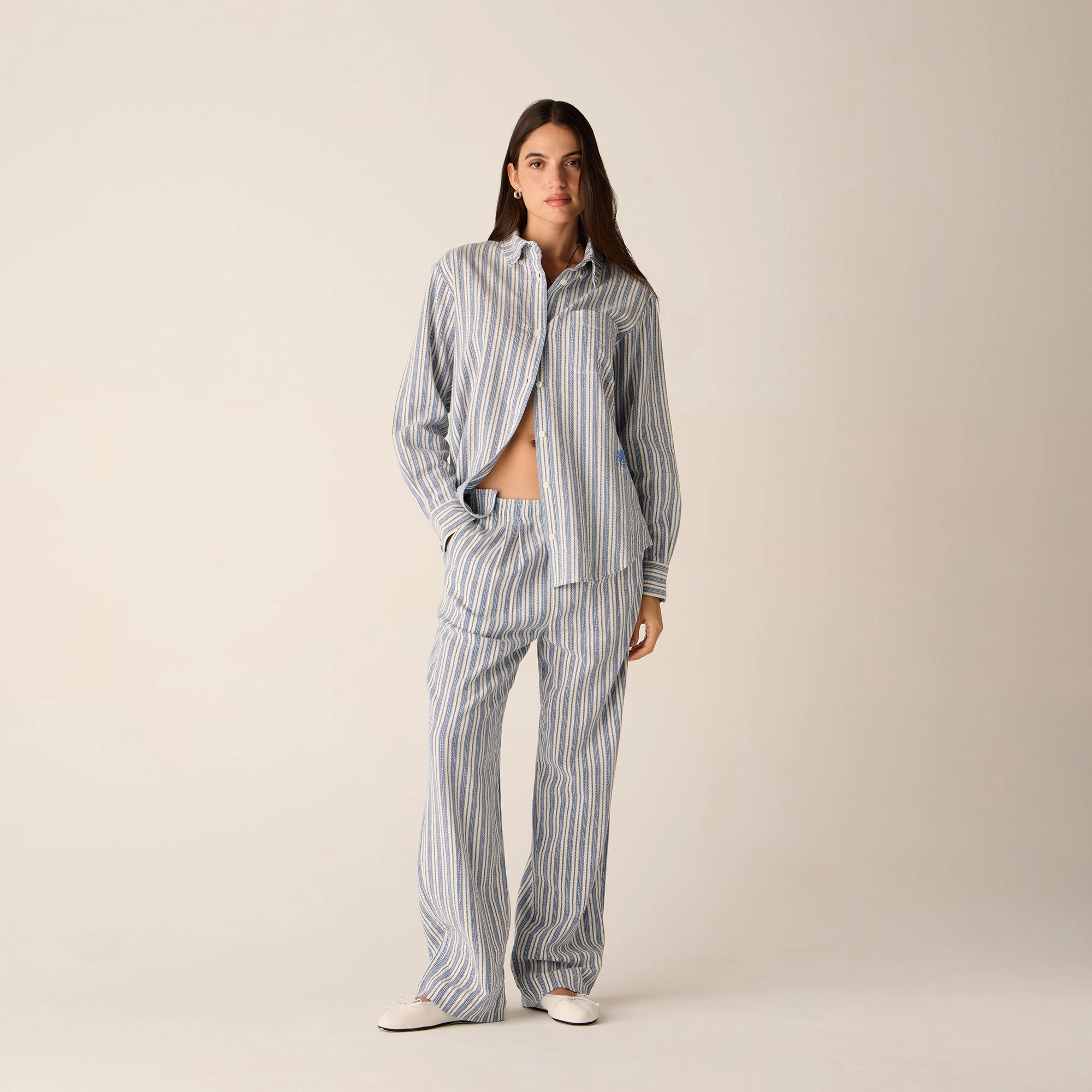 Flexible Leg Breathable Lining Kith Women Miles II Dobby Stripe Pants - Royal