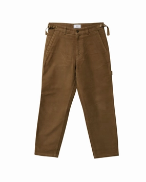 Ami Alexandre Mattiusi Regular Fit Pants in Brown Cotton Urban Uniform Stretch Recovery
