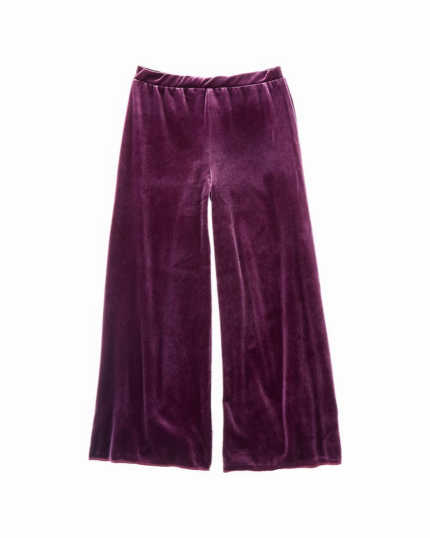 Everyday Must-have Pocket Reinforcement Chaser Stretch Velvet Wide Leg Pant
