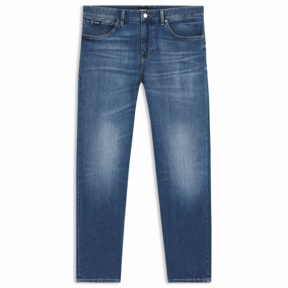 Straight Leg Design Plain Favorite Maine regular-fit jeans in blue comfort-stretch denim