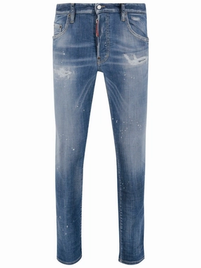 Street Look Outdoor Adventure Stylish Family Style Light Heritage Stretch Cotton Blend Jeans