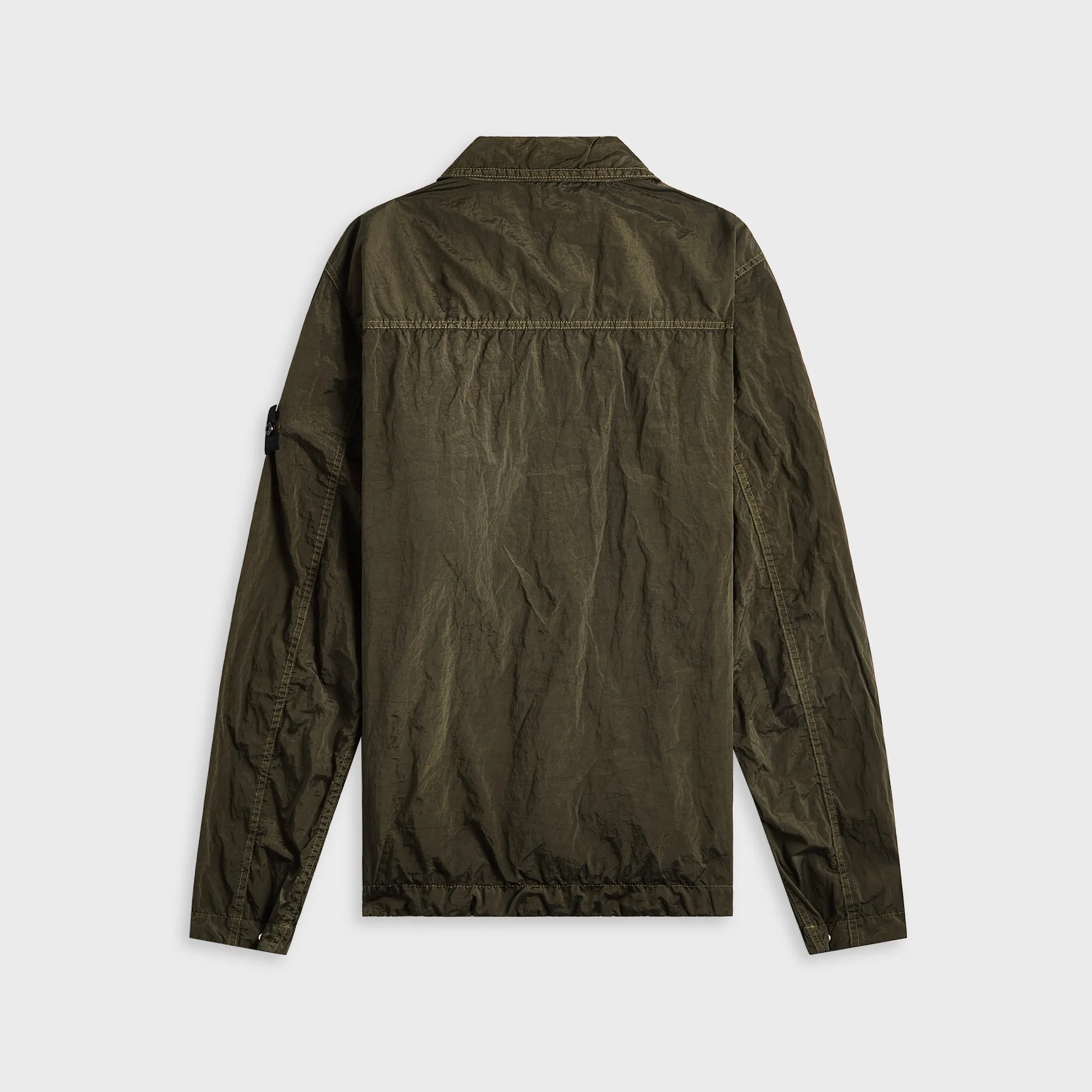 BBQ Party Stone Island Nylon Metal Garment Dyed Shirt - Military Green