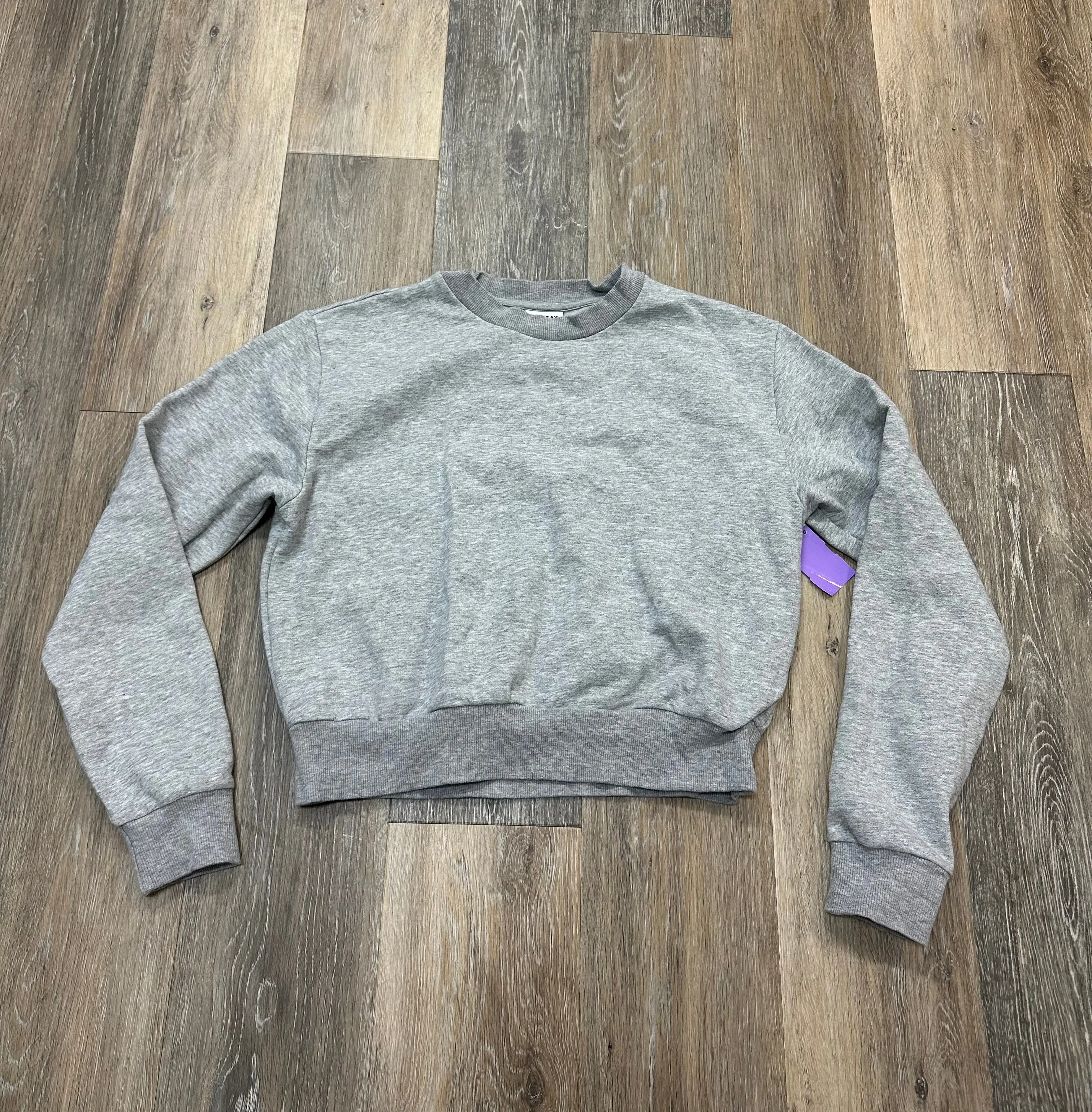 High Neckline Structure NonRestrictive Armholes Top Long Sleeve By Sunday Best In Grey, Size: S