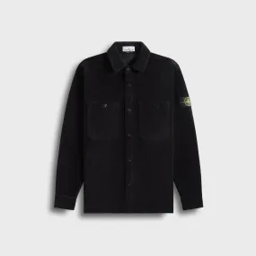 UV Protective Fabric Stone Island Corduroy Shirt - Black