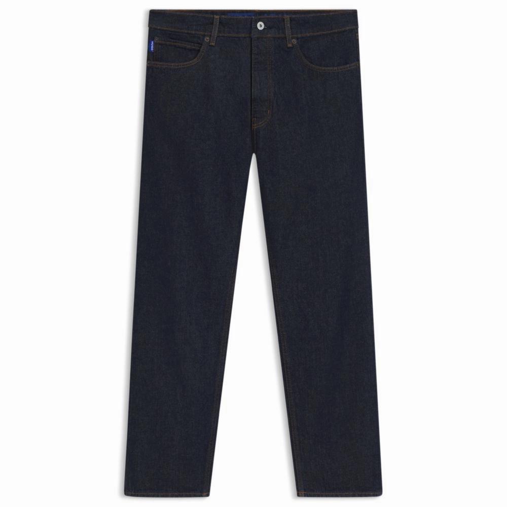 Durable Build Stretch Fit Denim Regular-fit jeans in faded dark-blue denim