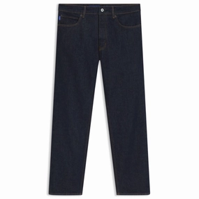 Outdoor Adventure Earthy Regular-fit jeans in faded dark-blue denim