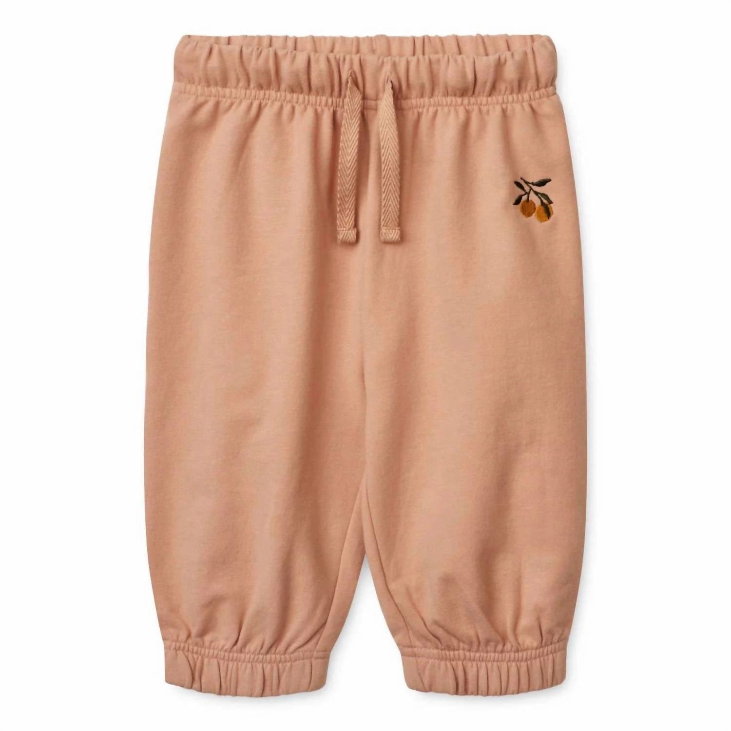 Girl's Baby Sweatpants In Peach ComfortFit Denim finish
