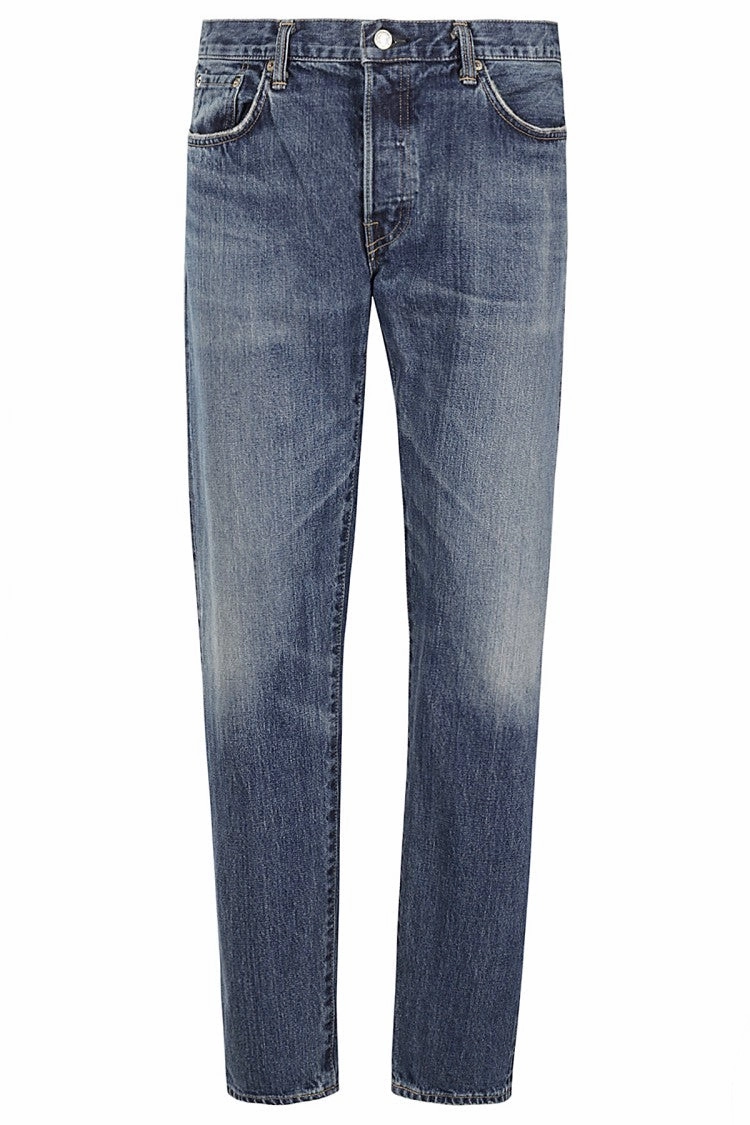 All Purpose Classic Five Pocket Design Medium Blue Tapered Jeans