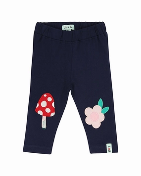 Lilly and Sid Applique Knee Legging Chilly Weather Wear Back pockets