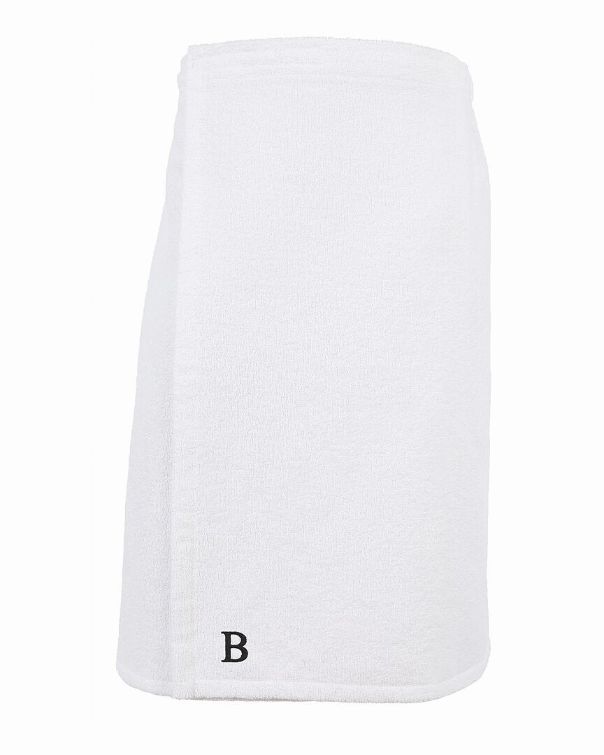 Linum Home Textiles Monogrammed Terry Body Wrap, (A-Z) Kangaroo Pocket ChafeResistant Fabric