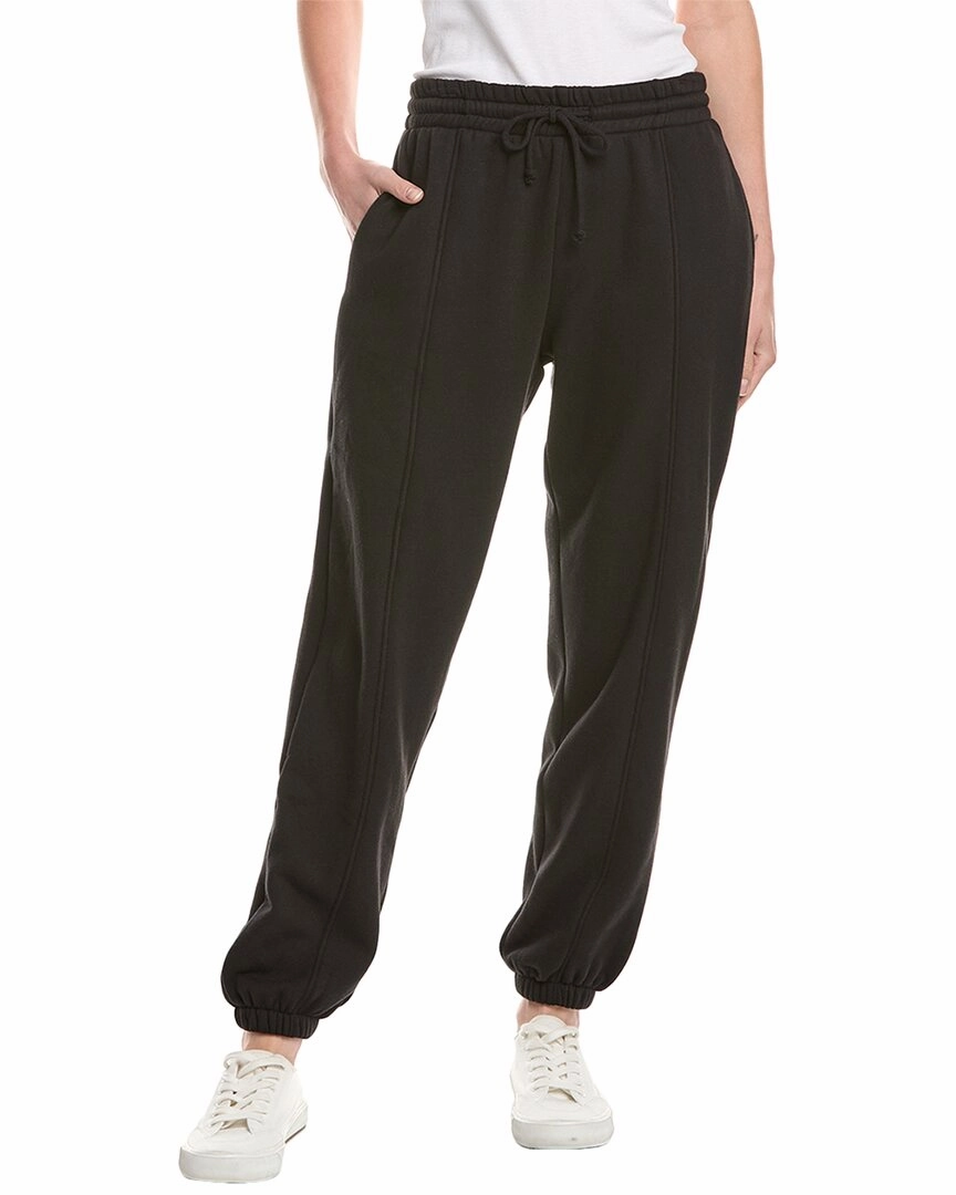 LNA Jace Seamed Fleece Jogger Pant Textured Ribbed Collar Elasticated Hem