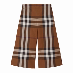Wrinkle Resistant Finish FlexibleMobility Burberry Kids Vintage Check-Pattern Cotton Trousers