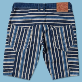 Stretchy Waist Y2K Evisu Denim Shorts W32