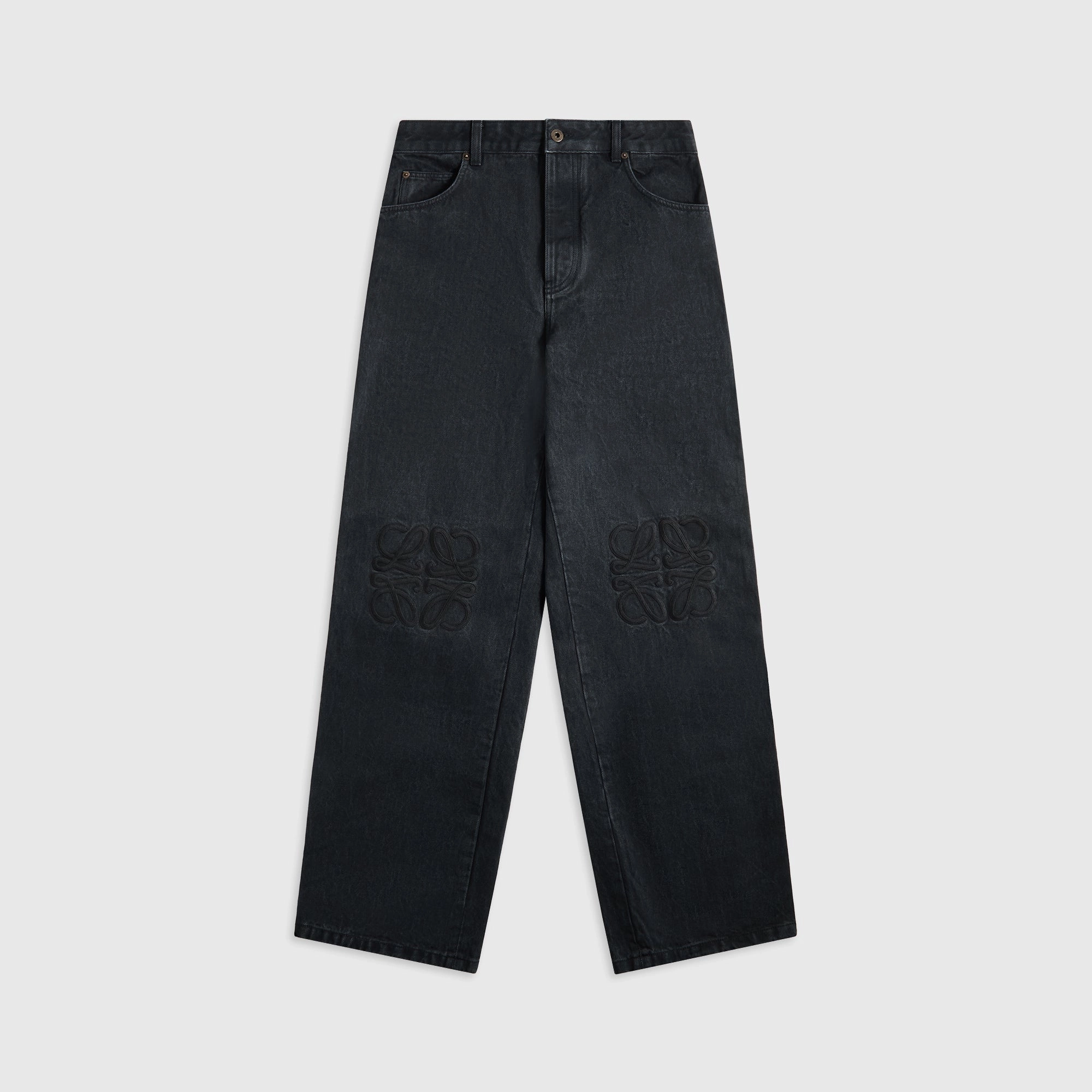 Loewe Anagram Baggy Jeans - Black Reflective Trim