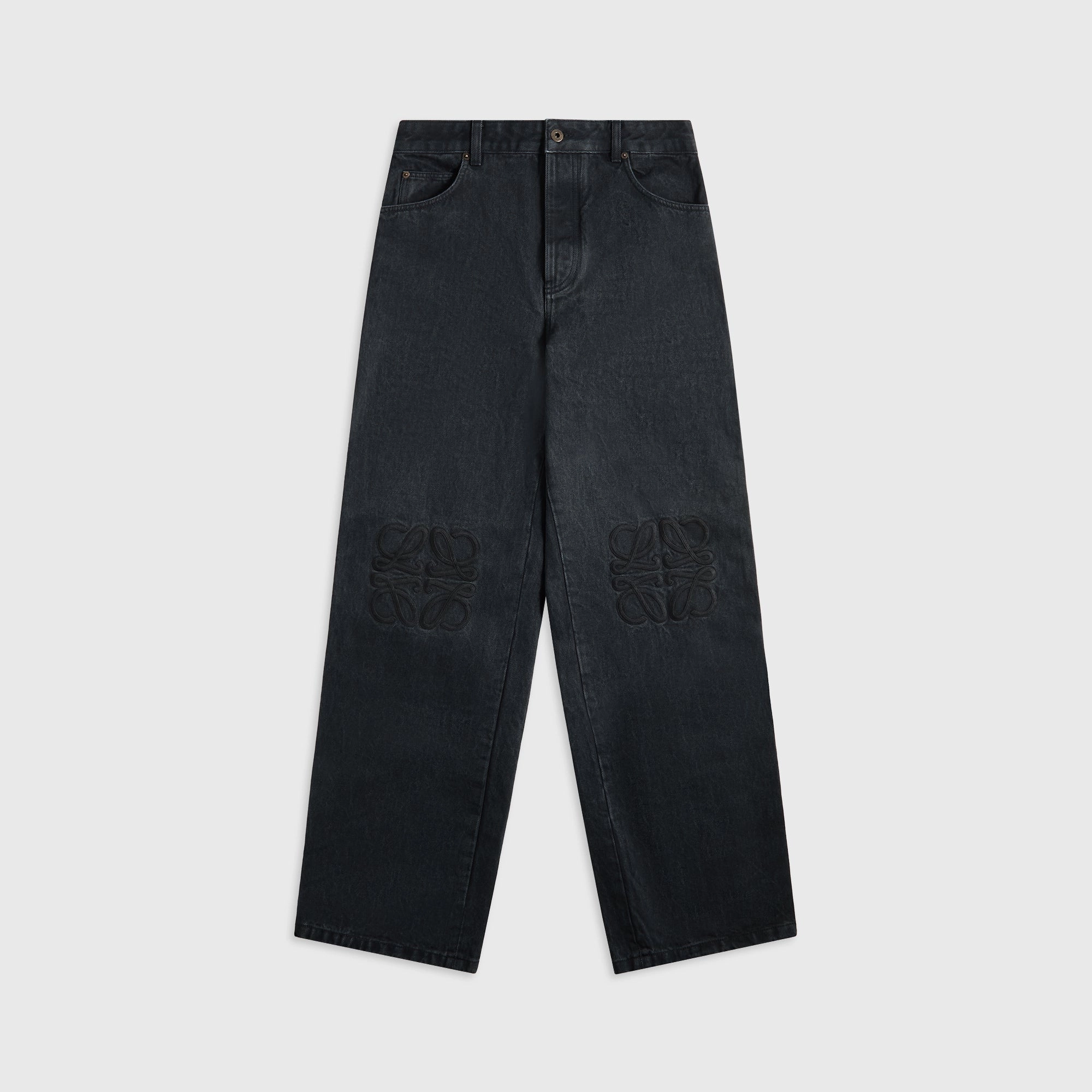 Chic Look Loewe Anagram Baggy Jeans - Black