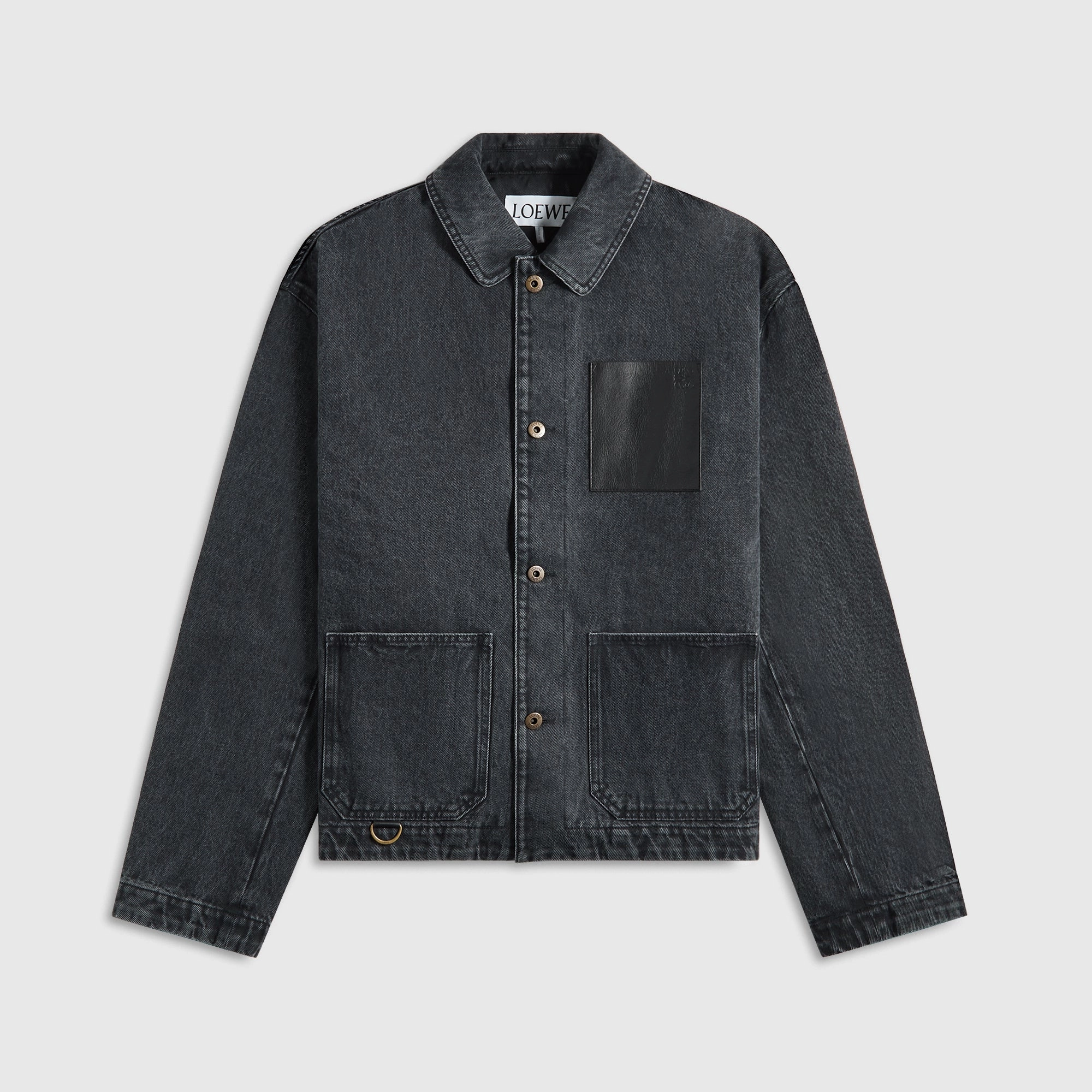 Loewe Workwear Jacket - Black Laser Cut Airflow Vents Weekend Outing Wear