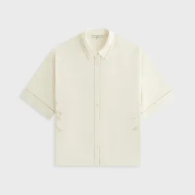 Striped style Ventilated Back Kith Women Mari Broderie Crest Shirt - Waffle