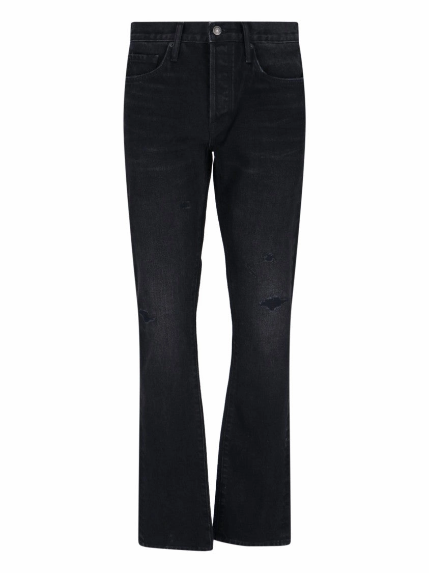 Any Time Wear Go-To Basic Logo Straight Jeans ?C Black