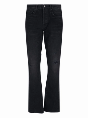 Any Time Wear Go-To Basic Logo Straight Jeans ?C Black