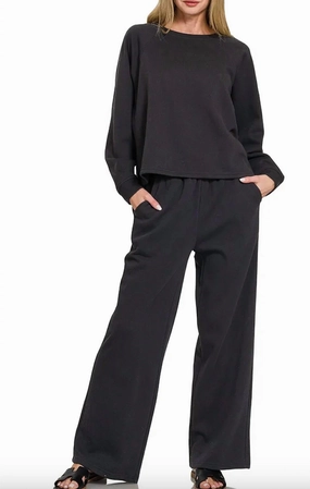 Plush Lining Odor Resistant Tech Cozy Track Set In Black