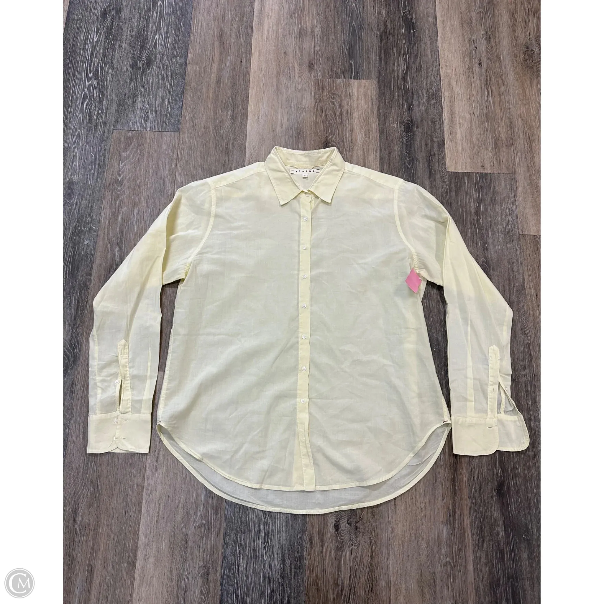 Airflow Optimized Weave Blouse Long Sleeve By Xirena In Yellow, Size: S