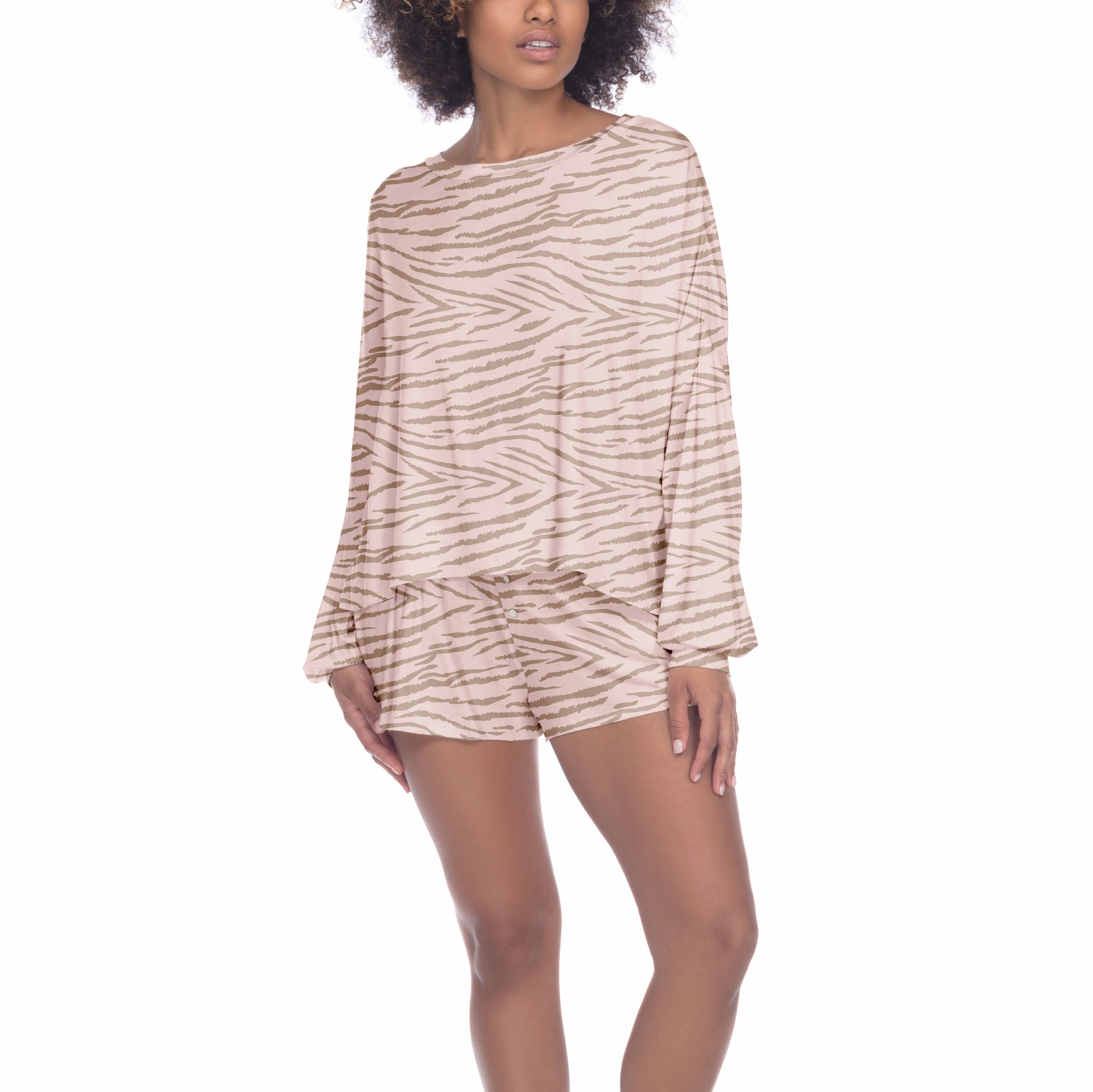 Cozy Fleece Lining Honeydew Intimates All American Shortie Set
