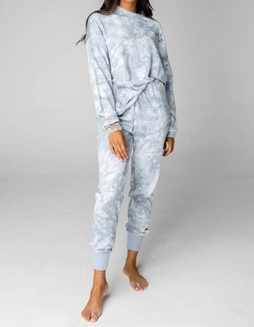 Non Chafe Seams Temperature Regulating Lounge Bottoms In Grey Clouds