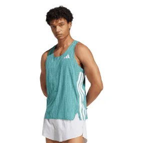 Ultra light Tactile Grip Adjusters adidas | Men's Adizero Singlet - Powder Teal/Preloved Teal