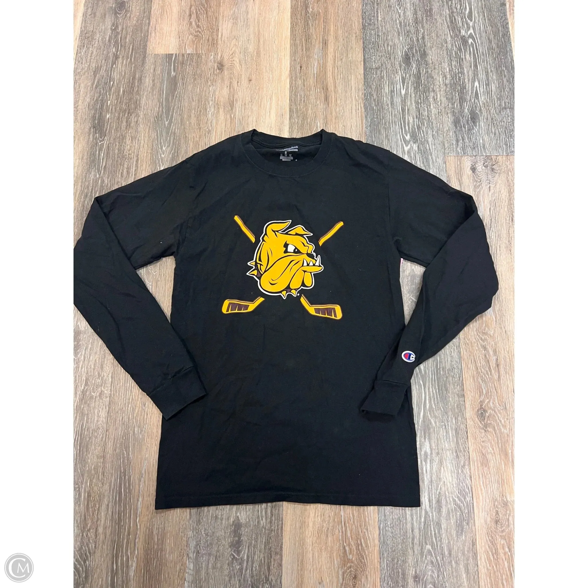 *Top Long Sleeve By Champion In Black, Size: S ZeroWaste Construction