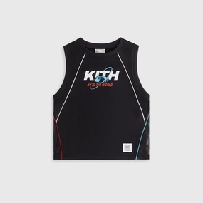 Kith Kids NY to the World Unisphere Faille Jersey - Black Molded Collar Architecture