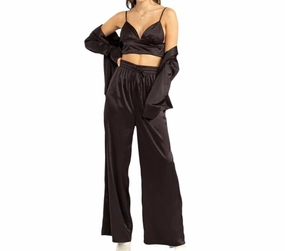 Moisture Control Fabric Organic Cotton Blend Positively Alluring Bralette And Top Set In Black