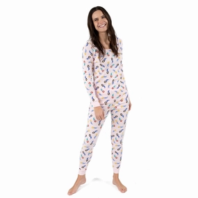 Womens Two Piece Cotton Pajamas Mermaid WrinkleResistant Finish