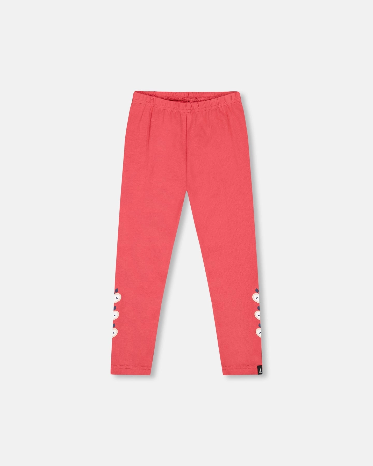 Organic Cotton Leggings Red with Apples Easy Care Fabric Finish All-Purpose Comfort
