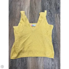 Sustainable Textile SelfFabric Binding Top Sleeveless By Free People In Yellow, Size: S
