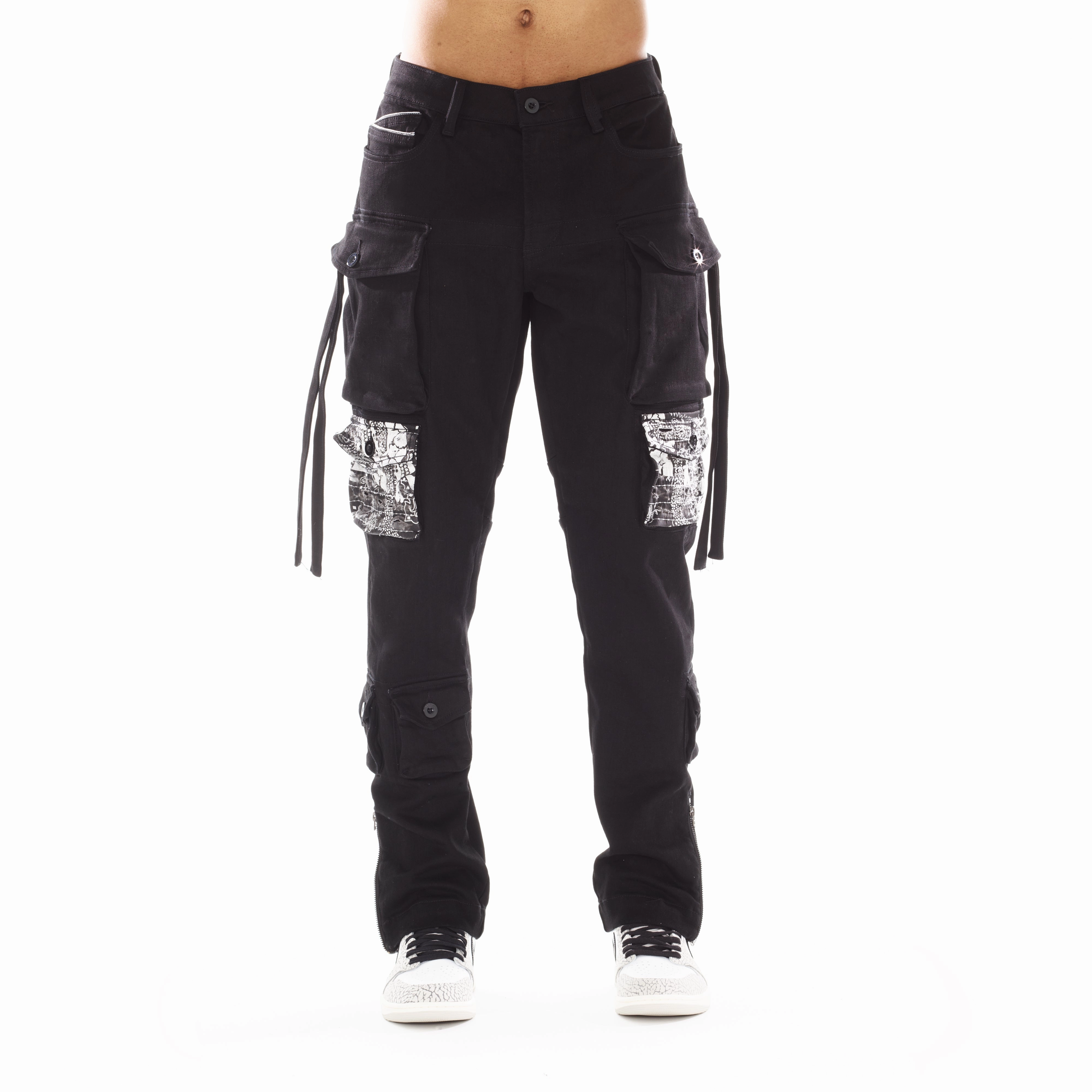 ROCKER CARGO IN PAISLEY Tapered Leg Profile Holiday Vibes Stretch