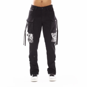ROCKER CARGO IN PAISLEY Tapered Leg Profile Holiday Vibes Stretch